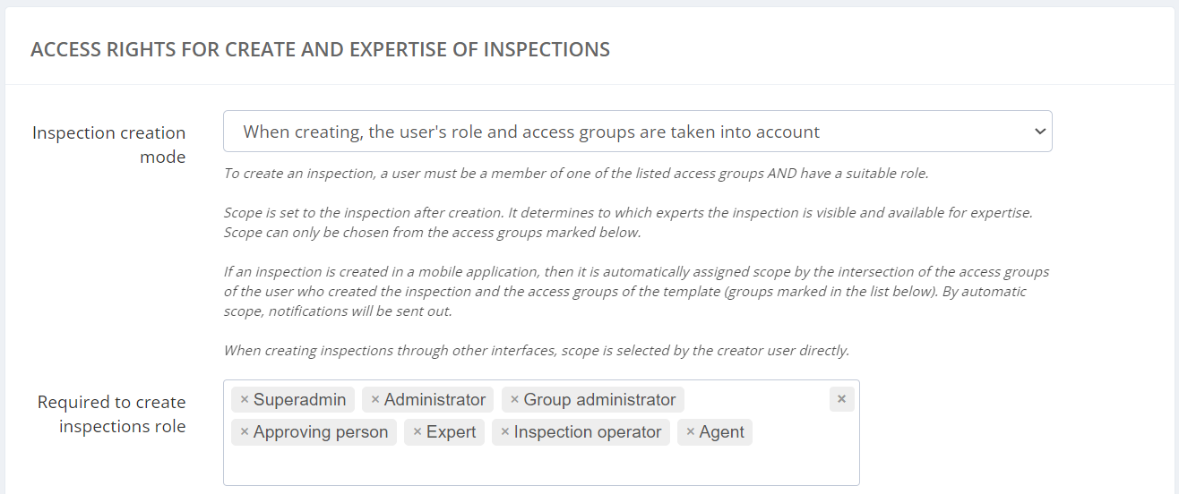 Inspection templates | Viewapp